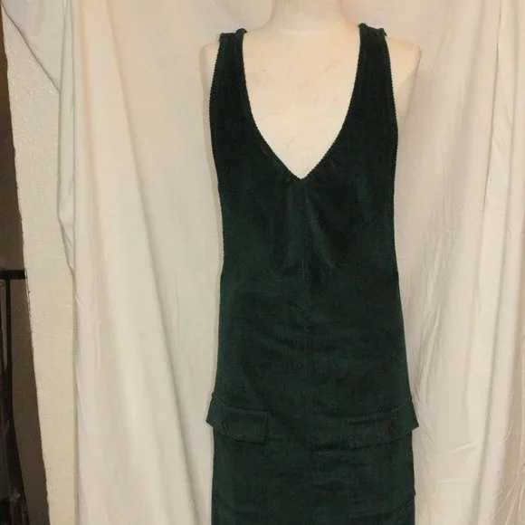 Violeta by MNG | Dresses | Violeta By Mng Dark Green Corduroy Dress |  Poshmark